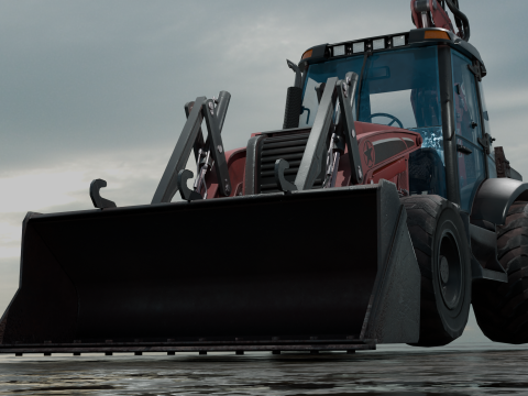 Crane truck PBR 4k Low-poly 3D Model