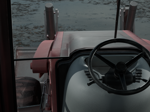 Crane truck PBR 4k Low-poly 3D Model