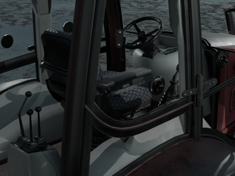 Crane truck PBR 4k Low-poly 3D Model