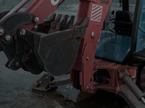 Crane truck PBR 4k Low-poly 3D Model