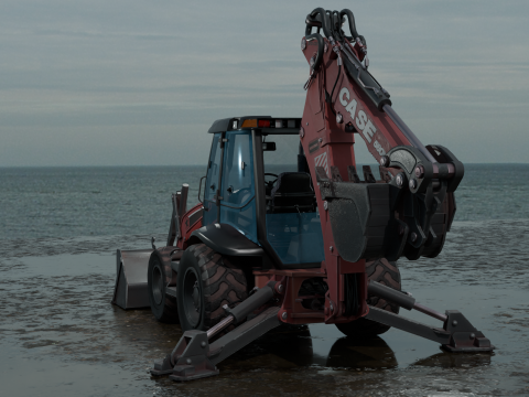 Crane truck PBR 4k Low-poly 3D Model