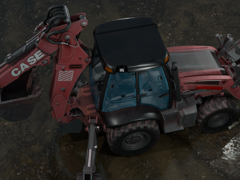 Crane truck PBR 4k Low-poly 3D Model