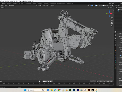 Crane truck PBR 4k Low-poly 3D Model