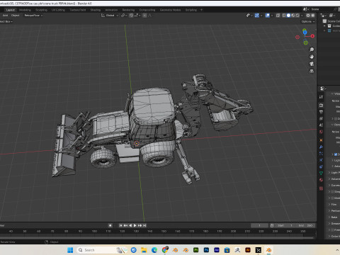 Crane truck PBR 4k Low-poly 3D Model