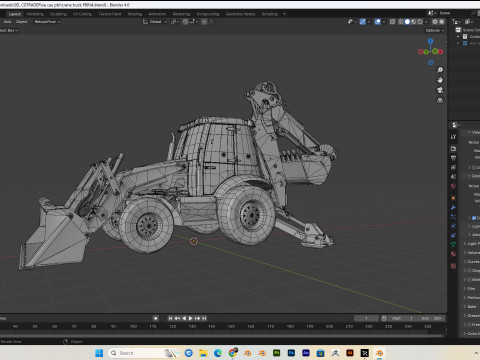 Crane truck PBR 4k Low-poly 3D Model