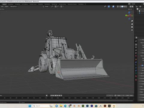 Crane truck PBR 4k Low-poly 3D Model