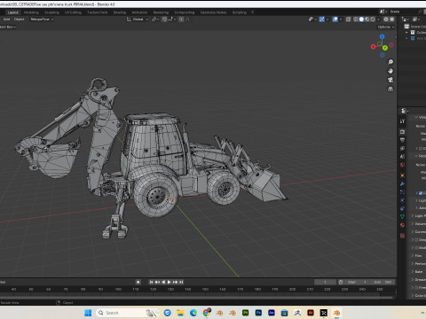 Crane truck PBR 4k Low-poly 3D Model