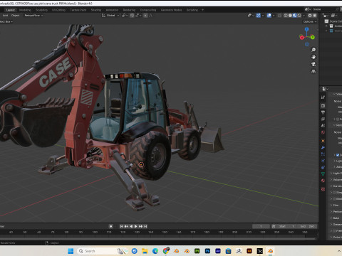 Crane truck PBR 4k Low-poly 3D Model