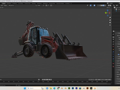 Crane truck PBR 4k Low-poly 3D Model
