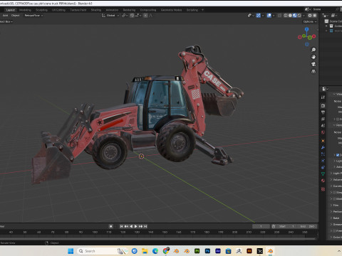 Crane truck PBR 4k Low-poly 3D Model
