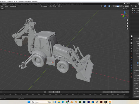 Crane truck PBR 4k Low-poly 3D Model
