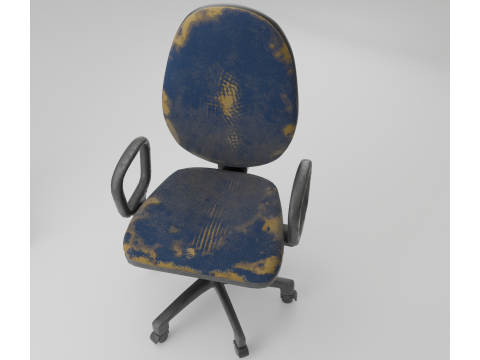 Office chairs PBR 4k clean and dirty Low-poly Modelo 3D