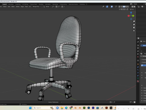 Office chairs PBR 4k clean and dirty Low-poly Modelo 3D