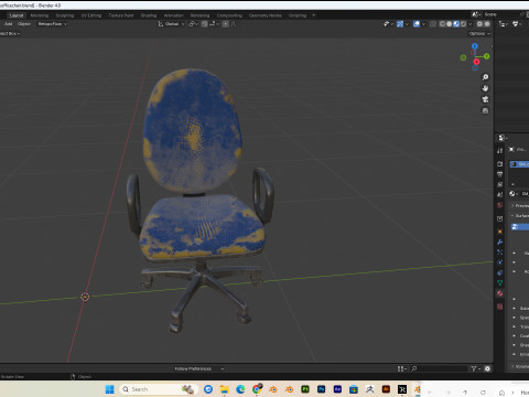Office chairs PBR 4k clean and dirty Low-poly Modelo 3D
