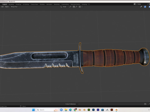 30 realistic knives pack PBR 4k Low-poly 3D-Modell