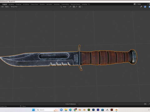 30 realistic knives pack PBR 4k Low-poly 3D-Modell
