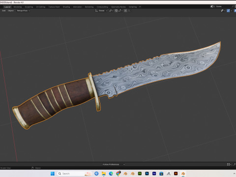 30 realistic knives pack PBR 4k Low-poly 3D-Modell