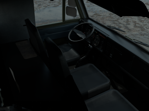 Military truck pbr 4k low poly Modelo 3D