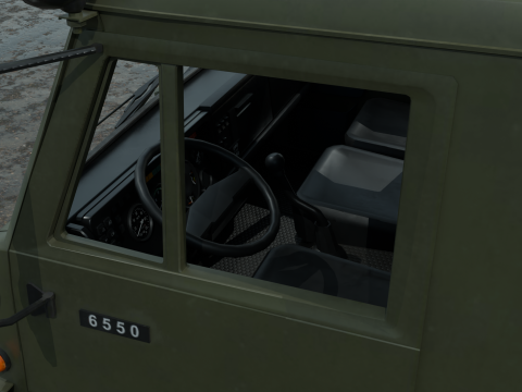 Military truck pbr 4k low poly Modelo 3D