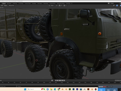 Military truck pbr 4k low poly Modelo 3D