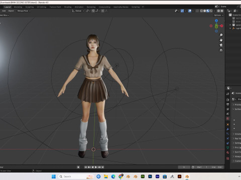 Female PBR 8k free 3Dモデル