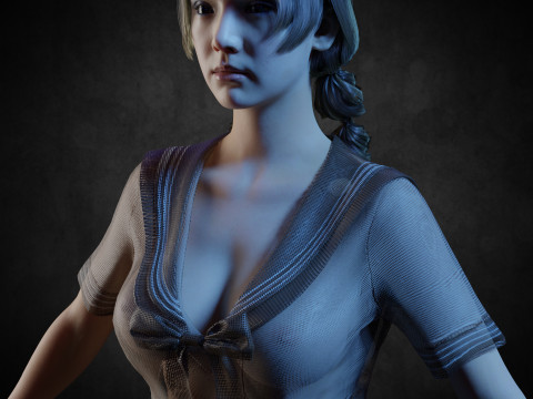 Female PBR 8k free 3Dモデル