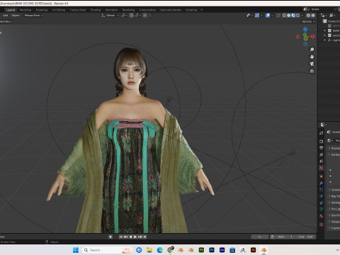 Female PBR 8k free 3Dモデル