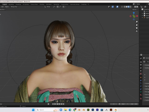 Female PBR 8k free 3Dモデル