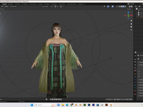 Female PBR 8k free 3Dモデル