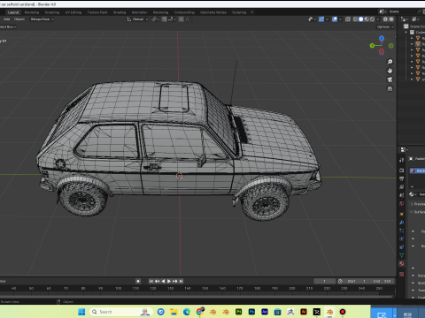 Realistic old car full interior and exterior PBR 4k Model 3D