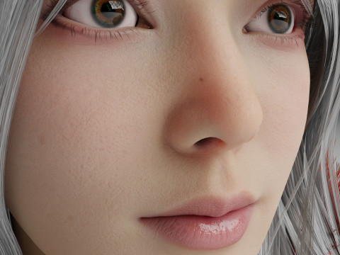 Female witcher PBR Free Model 3D