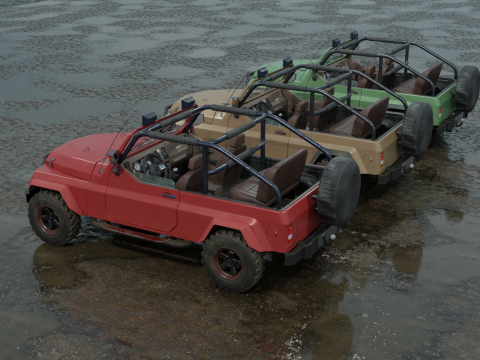 Sports car realistic PBR 4k Low-poly Model 3D
