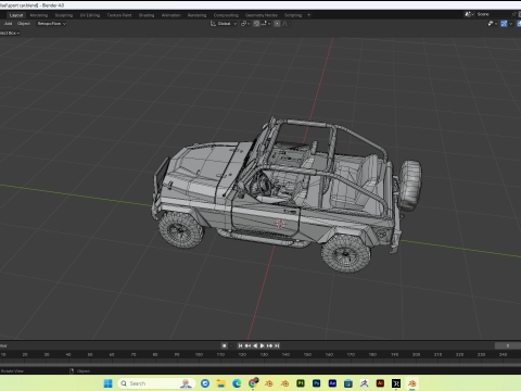 Sports car realistic PBR 4k Low-poly Model 3D