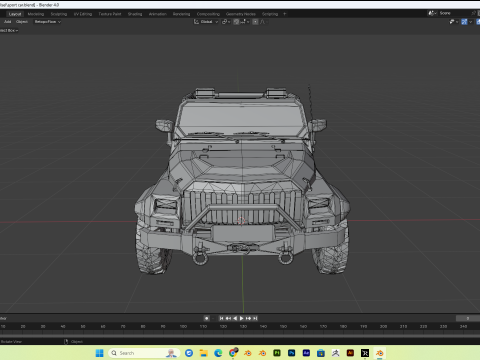Sports car realistic PBR 4k Low-poly Model 3D