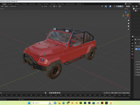 Sports car realistic PBR 4k Low-poly Model 3D