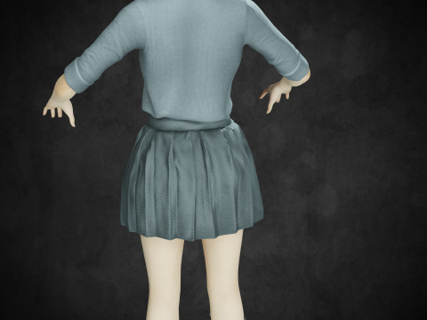 Asian women PBR 4k rigged high details 3D Model