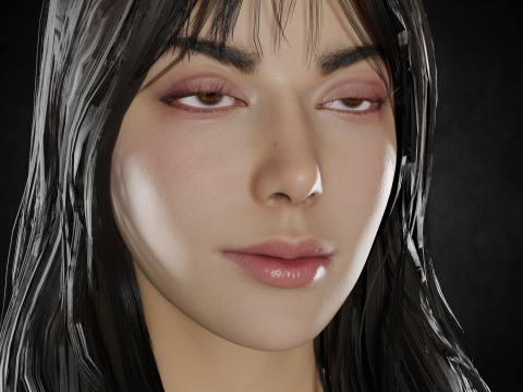 Asian women PBR 4k rigged high details 3D Model