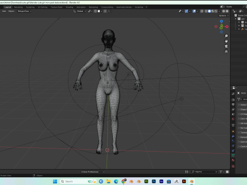 Asian women PBR 4k rigged high details 3D Model