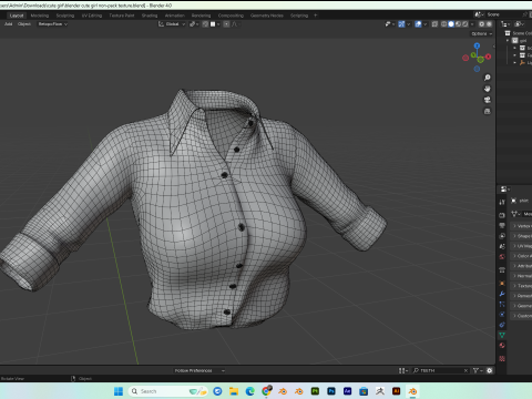 Asian women PBR 4k rigged high details 3D Model