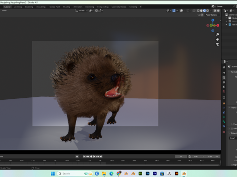 Realistic Hedgehog PBR 4k Low-poly Modelo 3D