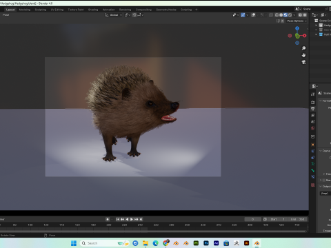 Realistic Hedgehog PBR 4k Low-poly Modelo 3D
