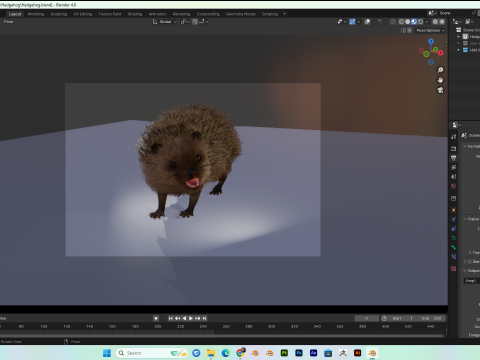 Realistic Hedgehog PBR 4k Low-poly Modelo 3D