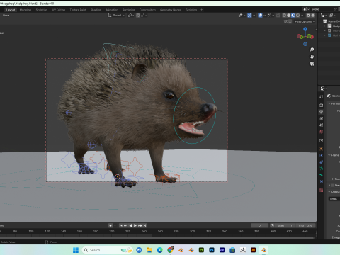 Realistic Hedgehog PBR 4k Low-poly Modelo 3D