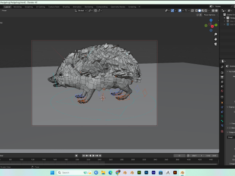 Realistic Hedgehog PBR 4k Low-poly Modelo 3D