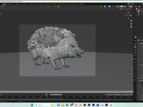 Realistic Hedgehog PBR 4k Low-poly Modelo 3D