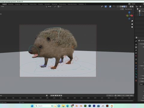 Realistic Hedgehog PBR 4k Low-poly Modelo 3D