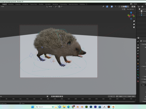 Realistic Hedgehog PBR 4k Low-poly Modelo 3D