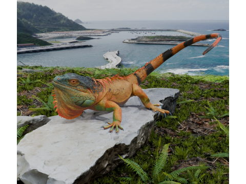 Realistic lizard PBR 8k Low-poly 3D Model