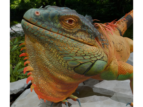 Realistic lizard PBR 8k Low-poly 3D Model
