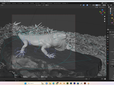 Realistic lizard PBR 8k Low-poly 3D Model